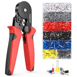 Hexagonal Ferrule Crimping Tool – TUBTAP Ferrule Crimping Pliers with 2000 Pieces Ferrules Tool Kit 0.25-6 mm² (AWG 23-10)