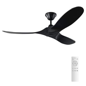 70 inch Black Ceiling Fan No Light, Indoor Outdoor Ceiling Fan with Remote Control, 3blade ceiling fan for Bedroom/Living Room/Study/Porch