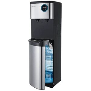 Primo Smart Touch 2.0 Bottom Loading Water Dispenser – 2 Temp (Hot/Cold) Water Cooler Water Dispenser for 5 Gallon Bottle, Black and Stainless Steel, Touch Controls