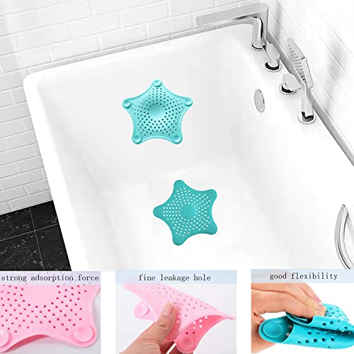Hair Catcher, Drain Protector, Silicone Hair Stopper Shower Drain Covers with Suction Cups Suit for Bathroom Bathtub and Kitchen (4 Pack) | The Storepaperoomates Retail Market - Fast Affordable Shopping