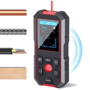NOYAFA NF-518S Wall Scanner Stud Sensor 3IN1 Stud Detector Beam Detector Laser Rangefinder Digital Level Meter Tape Measure for Metal, Wood, Joists, AC Cord Rechargeable, Voice Annunciation
