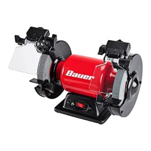 6 In. Electric Bench Grinder With LED Lights Dual Grinding Wheels CSA Certified From Bauer (HFT201521EB)