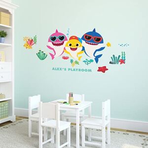 RoomMates RMK5112GM Baby Shark Peel and Stick Giant Wall Decals with Alphabet
