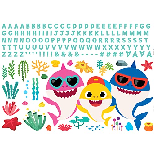 RoomMates RMK5112GM Baby Shark Peel and Stick Giant Wall Decals with Alphabet | The Storepaperoomates Retail Market - Fast Affordable Shopping
