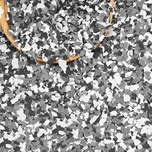 1400 G/ 3.08 Lb Blend Color Chips Concrete Floor Coatings Decorative Paint Flakes for Walls Garage Floor Paint Interior Exterior Floors (Black, White, Gray)