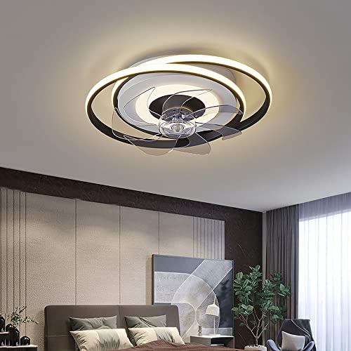KMYX LED 3 Color Dimmable Ceiling Fan with Lights Flush Mount Ceiling Light Remote Control Smart Fan Light for Bedroom Living Room Ceiling Fan Ultra-Quiet Ceiling Fan Light | The Storepaperoomates Retail Market - Fast Affordable Shopping