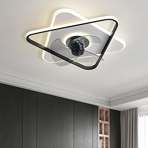 IBalody 3 Gear Wind Speed Ceiling Fan Light Modern Mute Fan Lights Flush Mount Fan Ceiling Light Dimmable LED Ceiling Fan with Light with Remote for Bedroom Living Room | The Storepaperoomates Retail Market - Fast Affordable Shopping