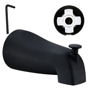 Bathtub Faucets Bath Tub Tube Spout Spicket Slip On Wall Mount Bathroom Faucet with Pull Up Diverter Matte Black