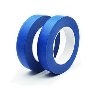 Blue Painters Tape 1 inch Wide, Blue Masking Tape 1 inch X 55 Yards X 2 Rolls, Blue Tape for Arts Crafts Painting Labeling Decoration School Projects Home Office