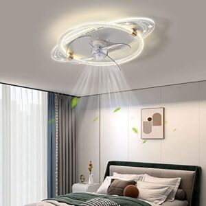 KMYX Modern Smart Lighting and Ceiling Fans with Led Light and Remote Control Ceiling Fan Light LED Dimmable Kids Roomceiling Light with Fan Invisible Fashion Mute Chandelier with Electric Fan