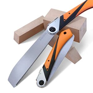 RUITOOL Japanese Pull Saw 8 inch Foldable Hand Saw SK5 Flexible Blade 14TPI Folding Japanese Saw Wood Saw Kataba for Woodworking Tools