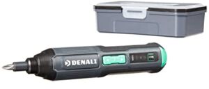 Amazon Brand – Denali by SKIL 4V Cordless Stick Screwdriver with 34-Piece Bit Set, Carrying Case, and USB Cable