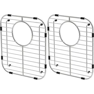 2 pack Sink Protector Grid 13″ x 11-5/8″, Rear Drain with Corner Radius 1-1/2″, 304 Stainless Steel for Kitchen Sink BEHOK BH-1311 Sink Grate