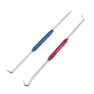 DGBRSM 2pcs Double Pointed Scriber Metal Scribe Tool Hook 8.85 Inches for Machinists, Technicians Or Craftsmen