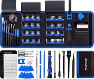 Precision Screwdriver Set, Computer Tool Kit, 146 PCS Laptop Screwdriver Kit with 123 Bits, Magnetic Mat, Magnetizer, Suit for iPhone, MacBook, PC, Tablet, PS4, Xbox, Switch, Game Console