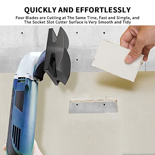 Square Slot Cutter, 2PCS Stainless Square Slot Cutter Rectangle Slot Cutter, Socket Slot Cutter Carving One Step in Place for Plastic Metal or Low-Voltage Electrical Boxes Mounting (Rectangle+ Square) | The Storepaperoomates Retail Market - Fast Affordable Shopping