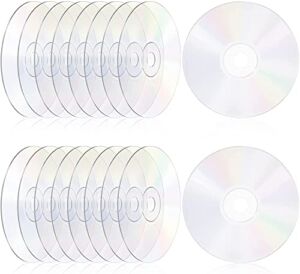20 Pieces Wall Clear CD for DIY Decoration Aesthetic, Painting CD Decor Transparent CD Painting Independent Room Decoration for Wall Retro 90s Disco Music Kid Party Decoration Art Craft Accessories