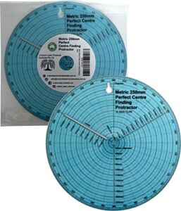 This Clearly Printed 250mm Center Finder & Protractor for Woodworking & Craft, can be Used to find The Center of Your Material, Draw a Circle on Any Surface, & Measure Diameter, Radius or Angles.