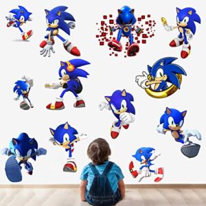 Rlioy Sonic Stick Wall Decal Stickers Wall Decals Stickers DIY Removable Stick Baby Boys Girls Kids Room Nursery Wall Mural Decor