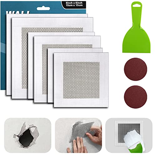 2/4/6” 6Pack Wall Patch Repair Kit，Wall Hole Repair/Drywall Patch kit Quick Solution to Holes in Your Walls，Drywall Repair Kit Convenient for Home Office School Factory use | The Storepaperoomates Retail Market - Fast Affordable Shopping