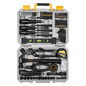 DEKOPRO 150 Piece Tool Set, General Household Hand Tool Kit, Home Repair Tool Kit with Plastic Toolbox Storage Case for DIY Project, Home Maintenance