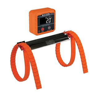 Klein Tools 80035 Level, Digital Electronic Level and Angle Gauge Tool Kit with Plumbers Straps, Measures Angles, Magnetic Base, 2-Piece