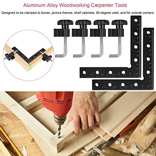 TKORW 90 Degree Positioning Squares, Right Angle Clamps 5.5″ x 5.5″(14 x 14cm) Aluminum Alloy Woodworking Carpenter, Corner Clamping Square Tool for Picture Frame Box Cabinets Drawers | The Storepaperoomates Retail Market - Fast Affordable Shopping