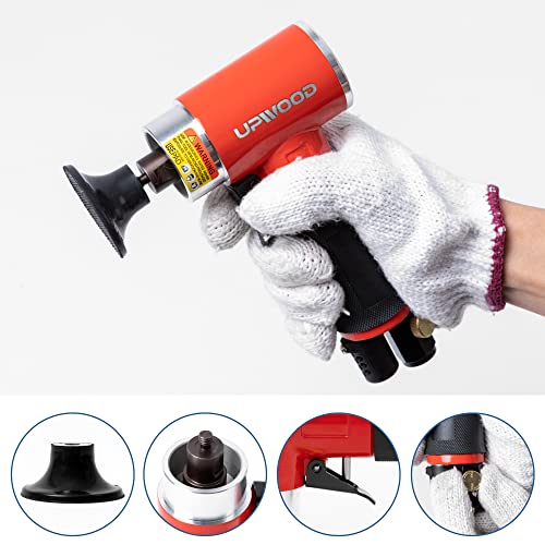 Pneumatic Mini Orbital Sander Grinder Polisher Kit, 2 inch Air Right Angle Surface Prep Tool with 41pcs Roll Lock Discs | The Storepaperoomates Retail Market - Fast Affordable Shopping