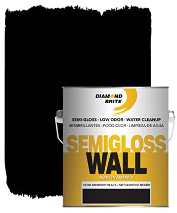 Diamond Brite Paint Semi Gloss Latex Paint 1 Gallon in Midnight Black 22200-1 | The Storepaperoomates Retail Market - Fast Affordable Shopping