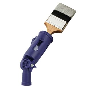Foxtrot Multi-Angle Paintbrush Extender – Extension Pole Attachment Holder for Paint Brush, Roller, Scraper – Rotating Head, Secure Handle Grip – Easily Reach Ceilings, Walls, Corner Edges – Blue
