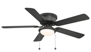 52 in. LED Indoor Black Ceiling Fan with Light Kit AL383LED-BK