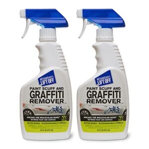 Motsenbocker’s Lift Off 45406-2PK 16-Ounce Paint Scuff and Graffiti Remover Easily Removes Paint Scuffs, Spray Paint, Acrylic from Multiple Surfaces Vehicles, Brick, Boats, Concrete, Pack of 2 , white