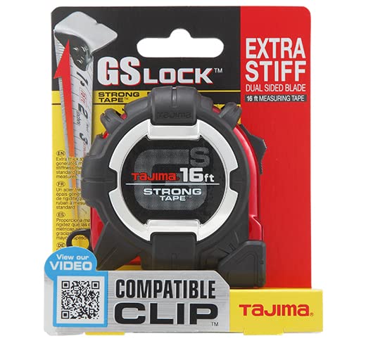 TAJIMA GS-Lock Tape Measure – 16ft x 1in Tape Measure with Compatible Clip & Hook – GS-C16BW | The Storepaperoomates Retail Market - Fast Affordable Shopping