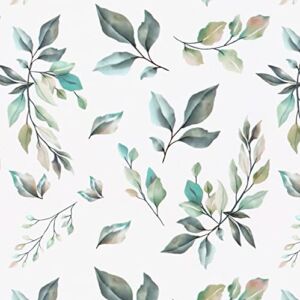 Safiyya Peel and Stick Wallpaper Leaf Contact Paper Floral Wallpaper Removable Wallpaper Waterproof Wallpaper Vinyl Roll for Wall Furniture Cabinet 78.7″x17.7″