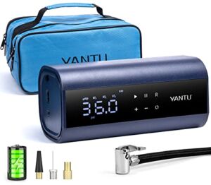 YANTU Cordless Tire Inflator Portable Air Compressor For Car Tires,12V Tire Pump Battery Powered, Dual Cylinder 2X Inflation, Air Pump with 8.3Inch Digital Large Screen for Off-road/SUV/Pickup