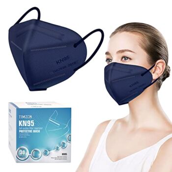 KN95 Face Mask 30 PCS TIMZON 5-Ply Face Mask KN95 Cup Dust Safety Masks Breathable Masks for Men & Women (Dark Blue) | The Storepaperoomates Retail Market - Fast Affordable Shopping