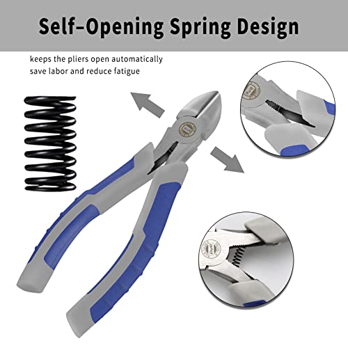 RUR Diagonal Cutting Pliers, 6 Inch,Super Sharp Wire Cutters, Side Cutters Pliers, Ideal For Precision Cutting Steel Wire | The Storepaperoomates Retail Market - Fast Affordable Shopping