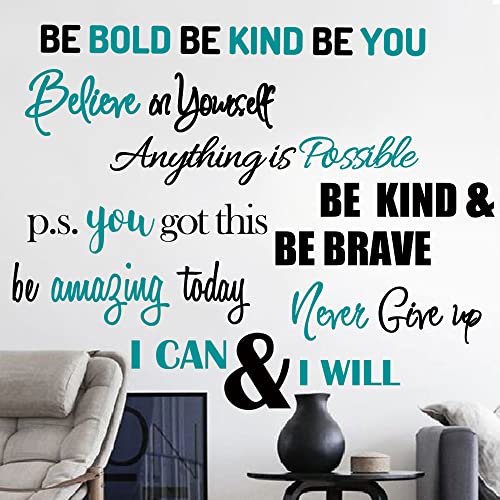Inspirational Quotes Wall Decals Vinyl Motivational Wall Stickers Positive Lettering Spiritual Words Decals Affirmation Sayings for Women Girls Classroom Bedroom Living Room Bathroom Office Wall Decor | The Storepaperoomates Retail Market - Fast Affordable Shopping