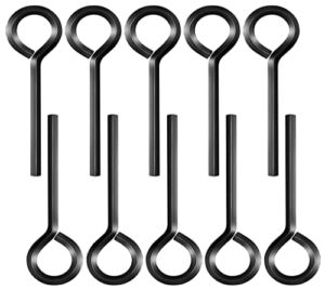 WOODGUILIN 5/32” Standard Hex Dogging Key with Full Loop, Key-Ring Style Dogging Key Set 5/32 Allen Wrench Key for Push Bar Door Panic Bars, Security Door, Hex Socket，Solid Metal-10 Pack（5/32, black）