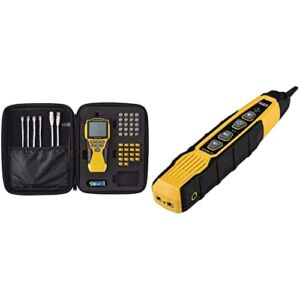 Klein Tools VDV501-852 Cable Tester & VDV500-123 Cable Tracer Probe-Pro Tracing Probe with Replaceable Non-Metallic, Conductive Tip and a Light for Use in Dark Spaces
