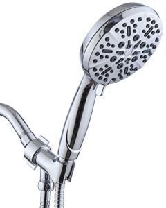 Shower Head with Handheld High Pressure-Full Body Coverage Powerful Rain Showerhead with Extra 60″ Long Hose and Adjustable Brass Joint Holder- The Perfect Detachable Shower Heads for Bathroom Upgrade
