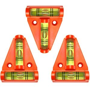 RV T Levels, Cross-Check Bubble Level with magnetic, For RV, Motorhome, Travel Trailers Front-to-Back, and Side-to-Side Leveling, Durable, Waterproof (Orange 3 PCS)