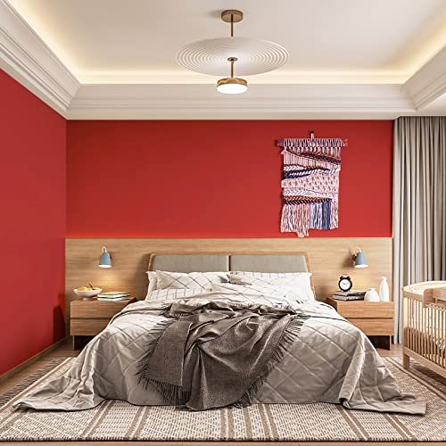 15.7″X118″Thicken Red Contact Paper Matte Red Wallpaper Opaque Red Removable Waterproof Peel and Stick Vinyl Film Self-Adhesive Paper Shelf Liner for Decorating Wall Table Wall and Door Reform | The Storepaperoomates Retail Market - Fast Affordable Shopping