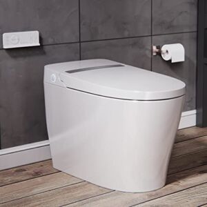 ELLAI MT-3602, Smart Toilet w/bidet function, one piece toilet with auto-flush, warm water, air drying function, heated seat, LED nightlight. Includes remote control
