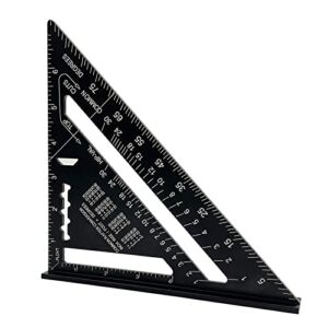 7 inch Rafter Square Aluminum Alloy Double Scale Triangle Ruler Angle Ruler Carpenter Triangle Square Rafter Tool Mensurement Tool for Woodworking and Carpentry