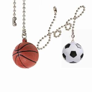 GDQLCNXB Ceiling Fan Pull Chain Ornaments Extension Football and Basketball Light Pull Chains for ceiling fans Chain 2Pcs