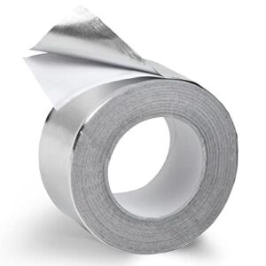 [30 Feet] High Temperature Tape – Aluminum Foil Tape for Metal, Plastic, & Glass – Heat Resistant Tape – 10 Yards, 0.15mm Thick, 1.5in Width – Furnace Tape, Flue Tape, Dryer Tape, & Grill Tape