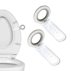Moloudan Toilet Seat Lifter, Toilet Lid Lifter, Avoid Touching Toilet Seat Handle Lifter Bathroom Accessories, More Practical, More Sanitary, 2 Pack, White