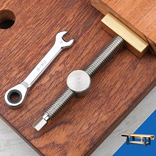 2 Pack Bench Dog Clamp 3/4 Inch Dog Hole Clamp Woodworking Adjustable Workbench Stop Stainless Steel Brass (19mm) | The Storepaperoomates Retail Market - Fast Affordable Shopping
