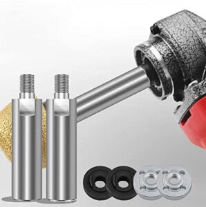 2022 Professional Angle Grinder Extended Connecting Rod, Stainless Steel Polishing Machine Adapter Lever, Shank Angle Grinder Extended Connecting Rod, with Upper and Lower Pressure Plates (2PCS)